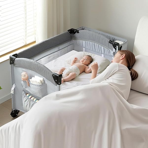ベビーベッド未使用、添い寝ベッド Amazon.co.jp: Kennkari ベビーベッド ベビーサークル